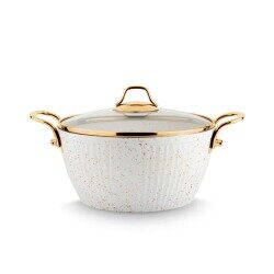 Lines Maya 30Cm Derin Granit Tencere Altın Kulp