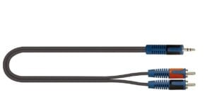 Quik Lok RKSA/150-2 Audio Adaptör Kablosu 2m 3.5mm Stereo Jack-2x RCA RokSolid