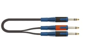 Quik Lok RKSA/100-2 Audio Adaptör Kablosu 2m Stereo Jack-2x Mono Jack RokSolid