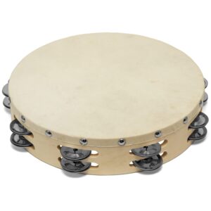 Tiger Power Tambourine 10 8 Pairs Jingles