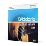 D'Addario 80/20 Bronze EJ36 12 Telli Akustik Gitar Teli Light