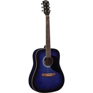 Eko Ranger 6 Akustik Gitar Blue Sunburst Dreadnought