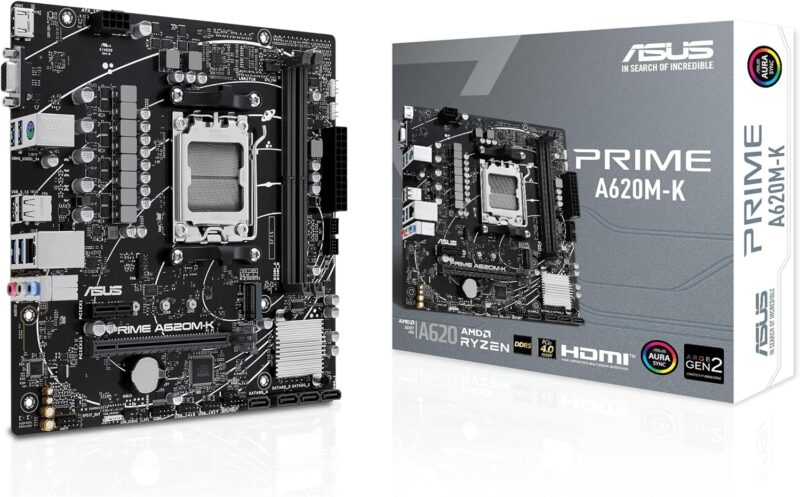 ASUS Prime A620M-K AMD A620 AM5 Soket DDR5 6400(OC)MHz mATX Anakart
