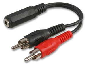 Quik Lok AD/273 Adaptör 3.5mm Stereo Jack Fiş - 2x RCA Phono Soket