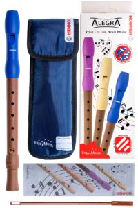 Hohner Alegra Blok Flüt C-Sopran 2 Parça Mavi Barok Parmak