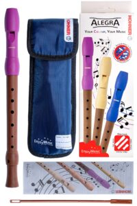 Hohner Alegra Blok Flüt C-Sopran 2 Parça Pembe Alman Parmak