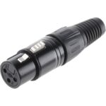 Quik Lok NC 364 K XLR Dişi 3Pin Metal Konnektör Siyah