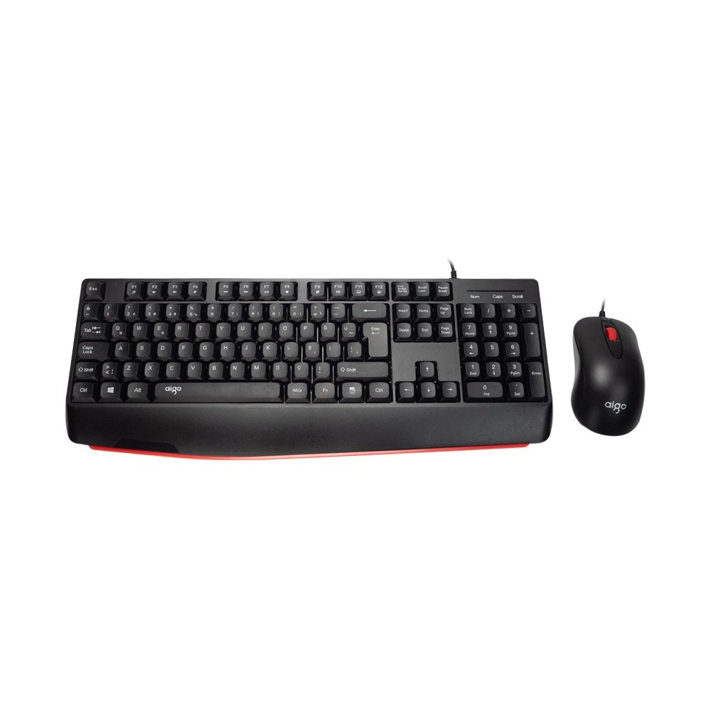 Aigo Ak310 Pro Siyah Kablolu Q Klavye + Mouse Set KKTC