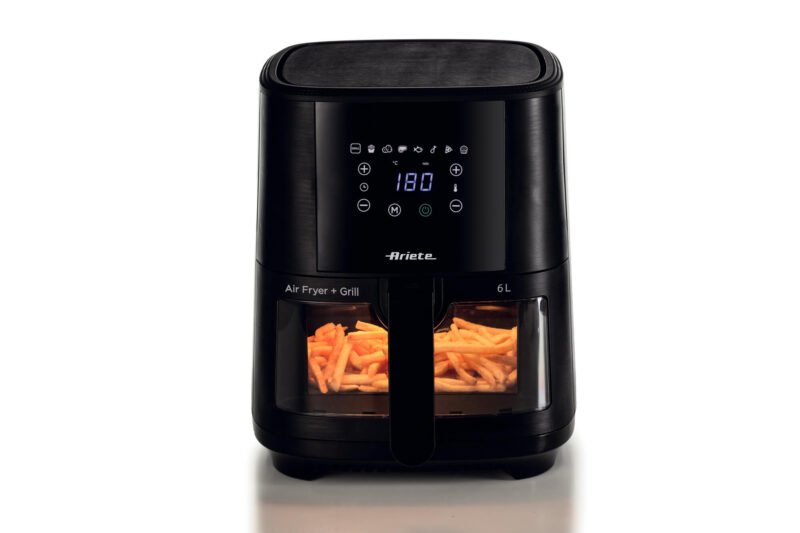 Ariete Air Fryer; Hava Fritözü /fırın. 6 Lt Kapasiteli. 2000w. 200c ısı (siyah)