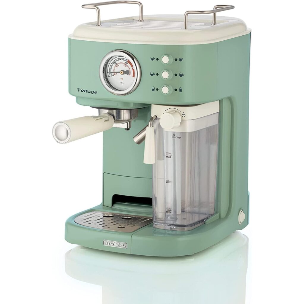 Ariete Vintage Espresso Otomatik Süt Hazneli makine (Yesil)