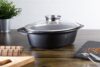 Berlinger Haus - Cam Kapaklı ve Tutacağı Aroma Düğmeli Pişirme Kabı 33,5 cm Oval - BH/1460N
