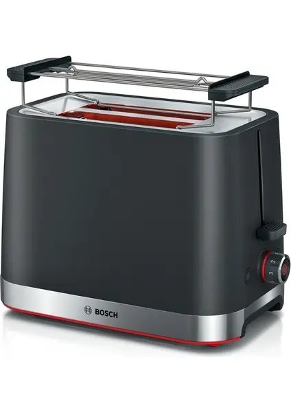 Girne_St00440_1 Bosch Tat4M223 Mymoment 2 Gözlü Ekmek Kızartma Makinesi Siyah