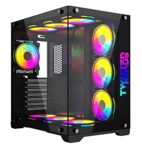 Twisted Minds Tm1-b-s Bullet-07 Orta Temperli Cam Mid Tower Oyuncu Kasası Siyah
