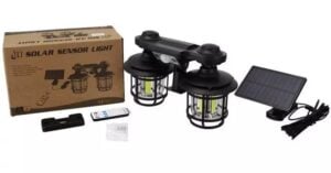 Jd Solar Jd-2217a Sensörlü İkili Duvar Lambası Uzaktan Kumandalı