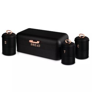 Berlingerhaus Bh-6753 Ekmek Kutusu Ve Mutfak Saklama Kabı 4 Parça Black Rose