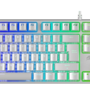 Gamebooster G24W Enigma Rainbow Red Switch Mekanik Beyaz KKTC