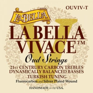 La Bella Vivace Oud Turkish Tuning Ud Teli Fluorocarbon & Silver Plated 11 Tel