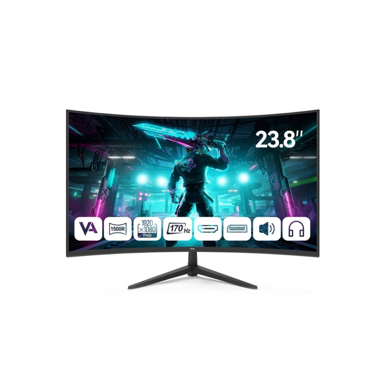 Monitör Npc 23.6" Md240K-V181 Curved 170Hz 1Ms Fhd
