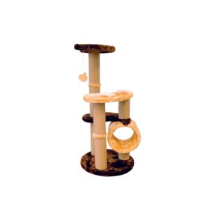 -Ventoux Cat Tree - Brown Jute Kedi Tırmalama Ürünleri-Kktc
