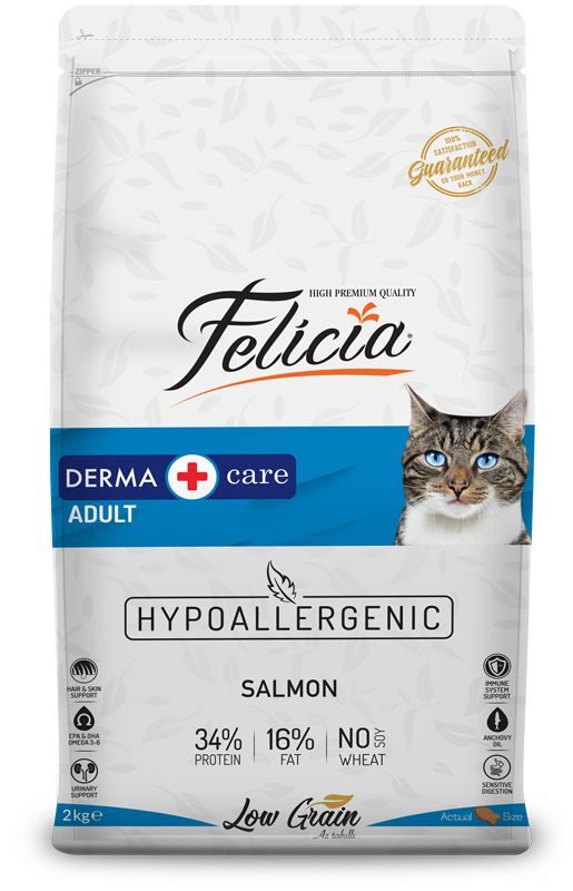 Felicia-Felicia Derma Adult Salmon 2Kg Kedi Kuru Maması-kktc