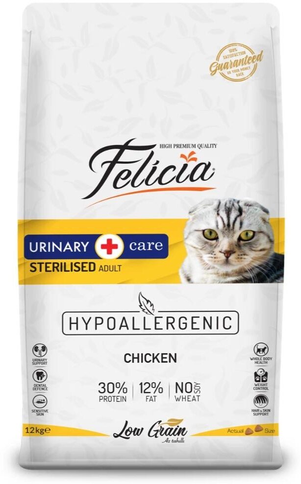 Felicia-Felicia Sterlised Urinary Chicken 12Kg Kedi Kuru Maması-kktc