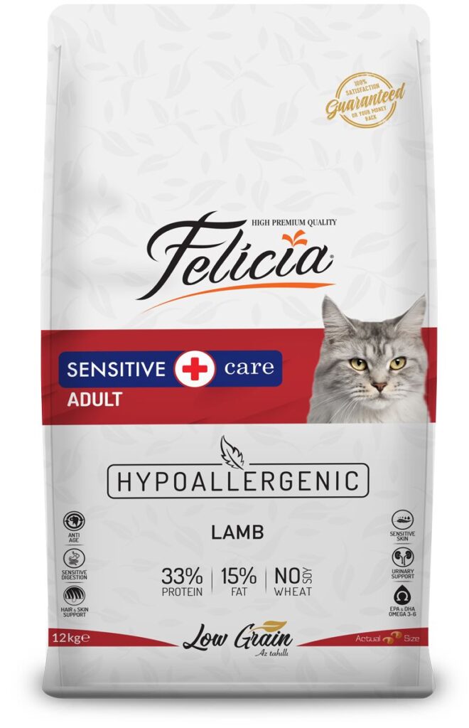 Felicia-Felicia Sensitive Adult Cat Lamb 12Kg Kedi Kuru Maması-kktc