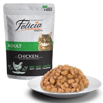 Felicia-Felicia Chicken Adult Pouch 85Gr Kedi Ödül Mamaları-kktc
