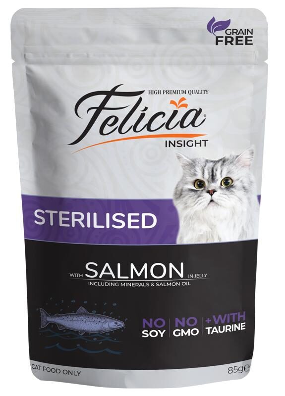 Felicia-Felicia Sterilised Salmon Ödül 85G Kedi Ödül Mamaları-kktc