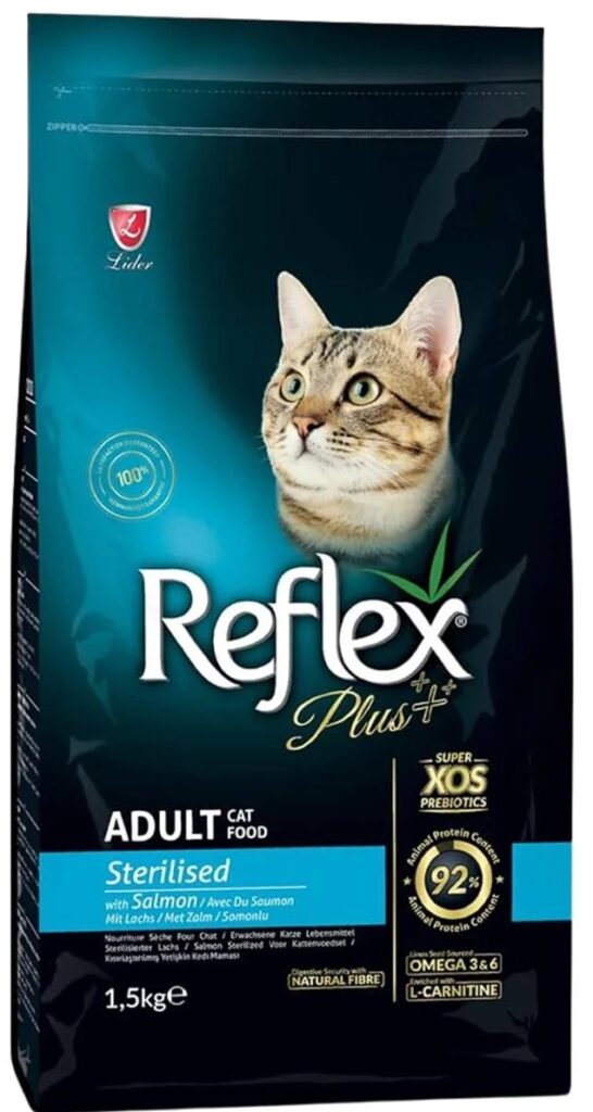 Reflex Plus-Reflex Plus Sterlised Salmon 1.5Kg Kedi Kuru Maması-kktc