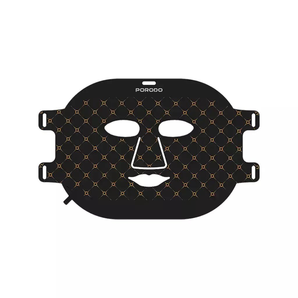 Porodo Yumuşak Silikon 7 Renkli Işık Terapili Led Yüz Maskesi - Siyah Pd-lfst099-bk