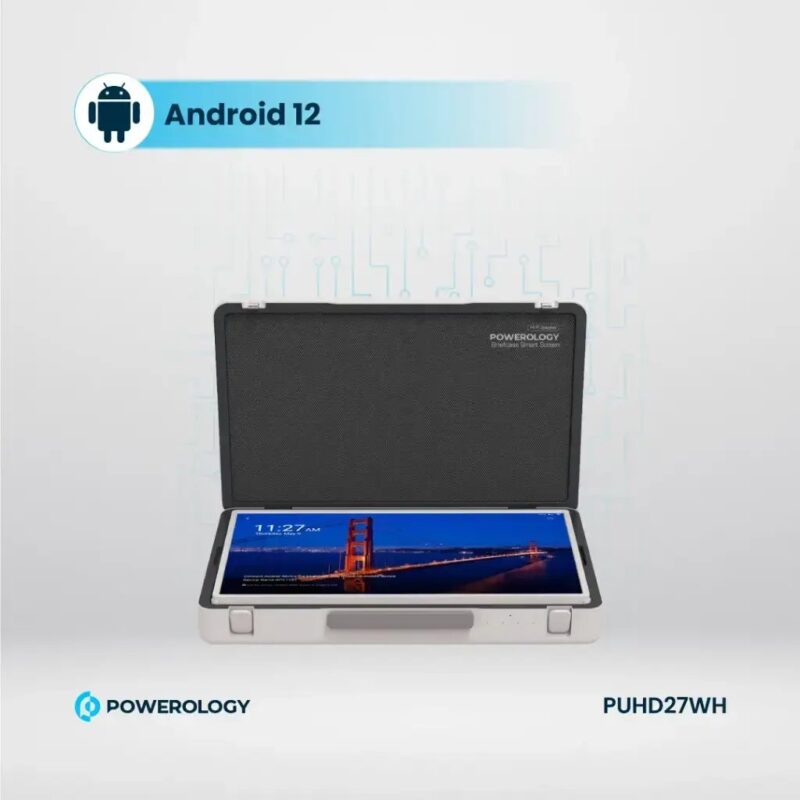 Powerology Uhd Android 27" Taşınabilir Tablet Monitör - Beyaz Puhd27wh