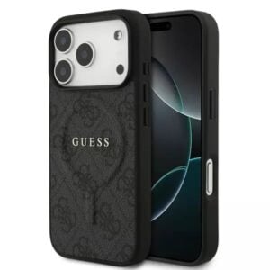 Guess Magsafe 4g Pu Deri Kılıf (klasik Logolu) iPhone 17 Pro Max - Siyah Guohmp17xp4msegck