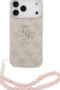 Guess 4g Pu Deri Kılıf (büyük 4g & Klasik Logolu) iPhone 17 Pro Max - Pembe Guhcp17xp4gmgsp