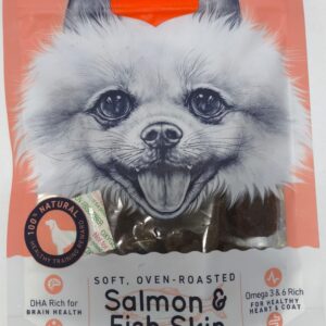 Wanpy-Wanpy Soft Salmon &Fishskin Bites 100G Köpek Ödül Mamaları-kktc