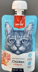 Wanpy Cat Chicken&Carrot 90G Kedi Ödül Mamaları