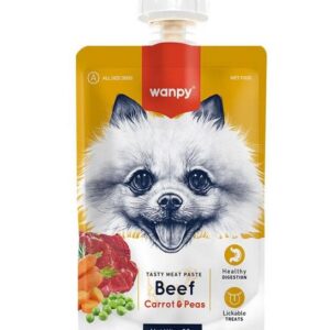 Wanpy-Wanpy Dog Beef With Carrot&Pea 90G Köpek Ödül Mamaları-kktc