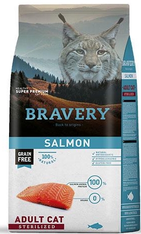 Bravery Sterlised Salmon 2Kg Kedi Kuru Maması