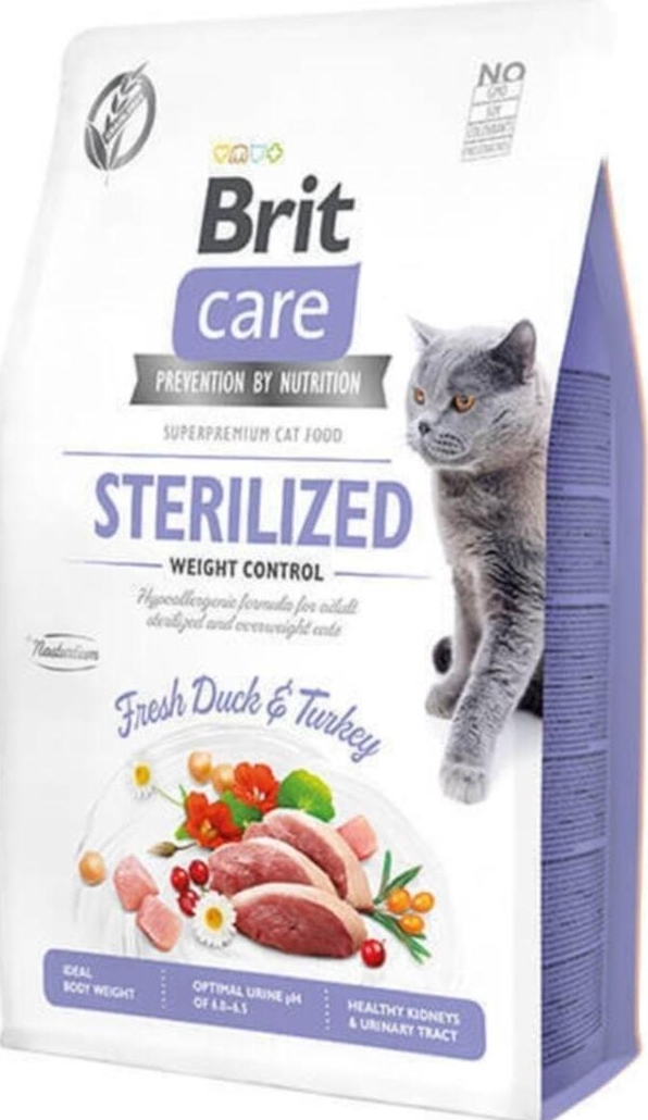 Brit Care Cat Grain Free Sterlised Weight Control 2Kg Kedi Kuru Maması