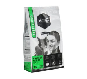 Amity Sterlised Chicken 1,5Kg Kedi Kuru Maması