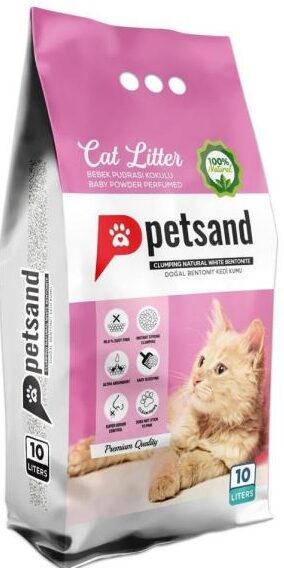 Petsand-Petsand Baby Powder 10L Kedi Tuvalet Ekipmanları-kktc