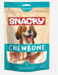 Snacky Chicken Rawhide Wrapped Chicken 5-168G Köpek Ödül Mamaları