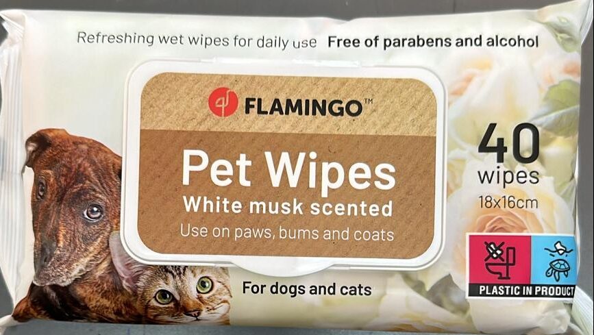 Flamingo-Flamingo Universal Wipes Reini White Musk 40Pcs 18X16Cm Display Hijyen Ürünleri-kktc