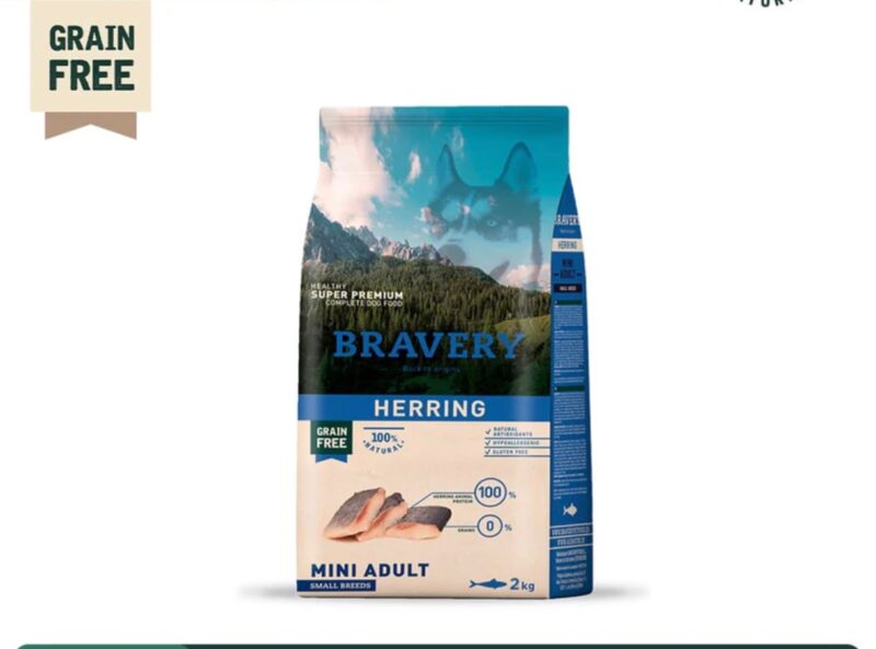 Bravery Mini Adult Dog Herring 2Kg Köpek Kuru Maması
