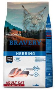 Bravery Adult Cat  Sterlized Herring 2Kg Kedi Kuru Maması
