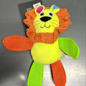 -Peluş Aslan Düdüklü Sy1109 Köpek Oyuncak ve Tasmaları-kktc