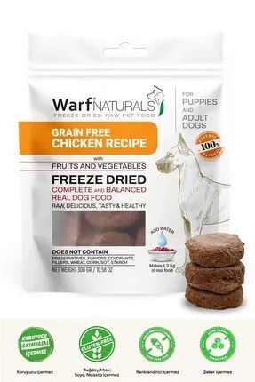 Warf Tavuk Etli̇ Köpek Mamasi Freeze Dried Köpek Kuru Maması