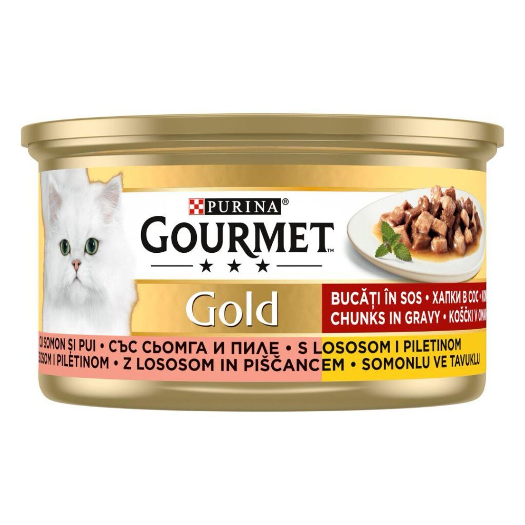 Gourmet Gold-Gourmet Gold Somon Tavuk Yaş Kedi̇ Mamasi 85Gr Kedi Yaş Maması-kktc