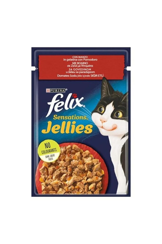 Felix-Felix Sensations Gij Beef &Tom Pouch 85Gr Kedi Ödül Mamaları-kktc
