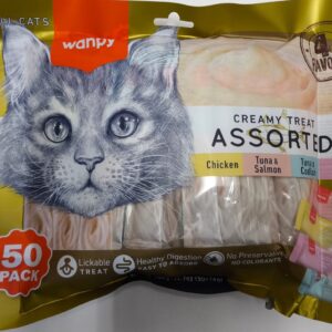 Wanpy-Wanpy Assorted Licklable Creamy 50X14Gr Kedi Ödül Mamaları-kktc