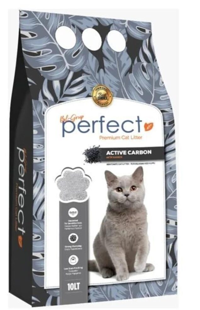 Perfect-Perfect Active Carbon 10L Kedi Tuvalet Ekipmanları-kktc